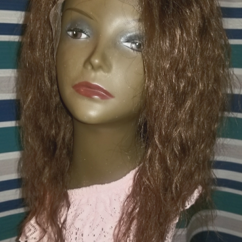 Full whole lace human hair wig.